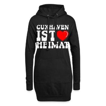 Nordsee Urlaub CUXHAVEN IST HEIMAT Lustig - Hoodie-Kleid - Schwarz - Vorne