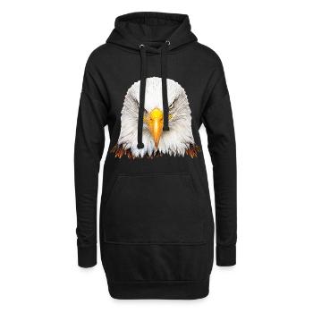 Pygargue à tête blanche - Sweat-shirt à capuche long Femme - noir - Devant