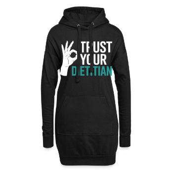 Registrierter Ernährungsberater mit Zertifizierung als Ernährungsberater (Registered Dietitian Certified Counselor) - Hoodie-Kleid - Schwarz - Vorne