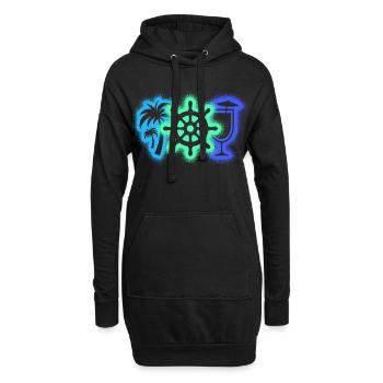 Kreuzfahrt Kreuzfahrtschiff Kreuzfahrer - Hoodie-Kleid - Schwarz - Vorne