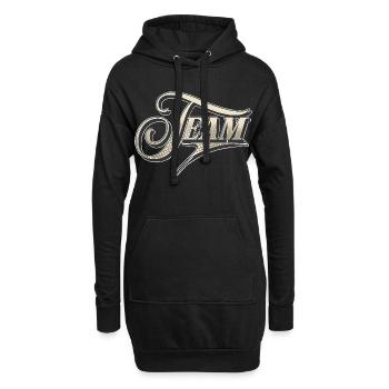 Équipe - Sweat-shirt à capuche long Femme - noir - Devant