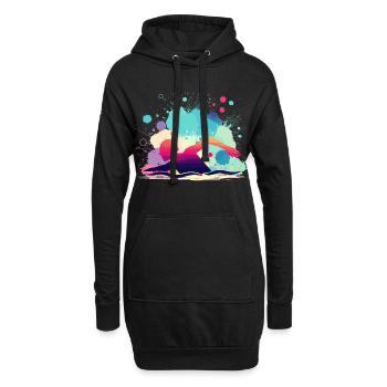 Nageuse, femme natatrice, monitrice de natation - Sweat-shirt à capuche long Femme - noir - Devant