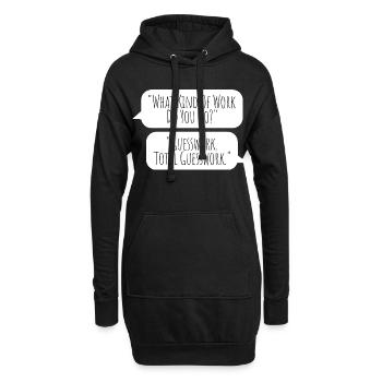 Totalement une supposition - Aucune idée au travail - Sweat-shirt à capuche long Femme - noir - Devant
