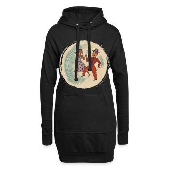 DANCER LOVERS #2 – nette Leute - Hoodie-Kleid - Schwarz - Vorne