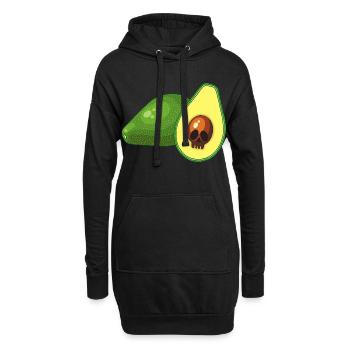Crâne d'avocat - Sweat-shirt à capuche long Femme - noir - Devant