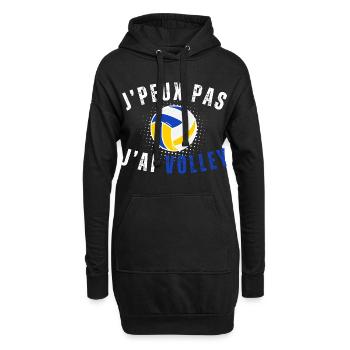 Je peux pas j ai Volley Humour cadeau - Sweat-shirt à capuche long Femme - noir - Devant