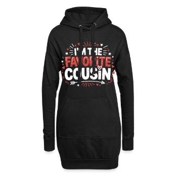 Je suis le cousin préféré - Sweat-shirt à capuche long Femme - noir - Devant