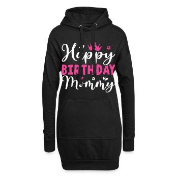 Herzlichen Glückwunsch zum Geburtstag Mama Cooler Kleinkind-Mama Geburtstag - Hoodie-Kleid - Schwarz - Vorne