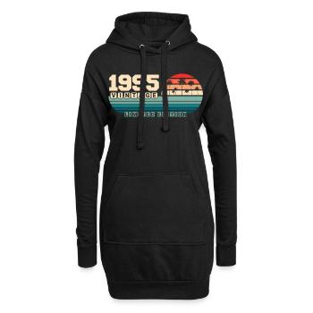 30th Birthday 1995 Vintage 1995 Retro Sunset - Hoodie Dress - black - Front