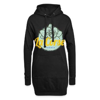 Korsika Vintage Sukkulente Frankreich Souvenir - Hoodie-Kleid - Schwarz - Vorne