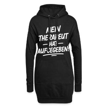 Mon thérapeute a abandonné - Sweat-shirt à capuche long Femme - noir - Devant