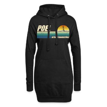 Mer Baltique SENTIMENTS RÉTRO DE PLAGE POEL Souvenier Drôle - Sweat-shirt à capuche long Femme - noir - Devant