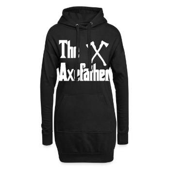 Logo de croix Axefather avec haches - Sweat-shirt à capuche long Femme - noir - Devant