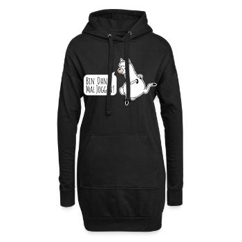 Des joggers style lama ! Un jogging idiot mais amusant - Sweat-shirt à capuche long Femme - noir - Devant