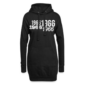 1966 - Hoodie-Kleid - Schwarz - Vorne