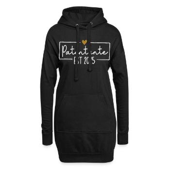 Meilleur cadeau marraine 2025 - Sweat-shirt à capuche long Femme - noir - Devant