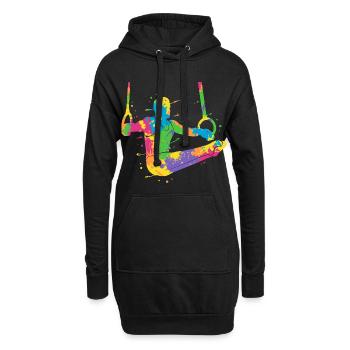 Turner Bunt Gymnastik Ringeturnen Jungen Turnen - Hoodie-Kleid - Schwarz - Vorne