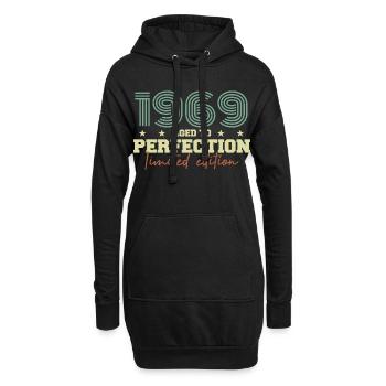 1969 - Sweat-shirt à capuche long Femme - noir - Devant
