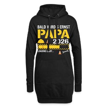 Bald Wird'S Ernst - Papa 2026 Lustiges Geschenk - Hoodie-Kleid - Schwarz - Vorne
