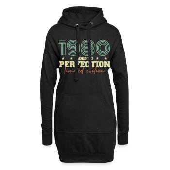 1980 - Hoodie-Kleid - Schwarz - Vorne