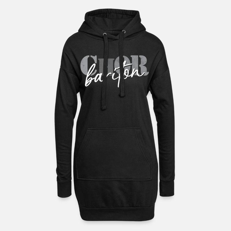 Chor Bariton - Hoodie-Kleid - Schwarz
