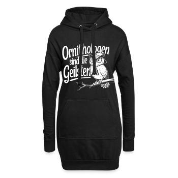 Ornithologen sind die Geilsten - Hoodie-Kleid - Schwarz - Vorne