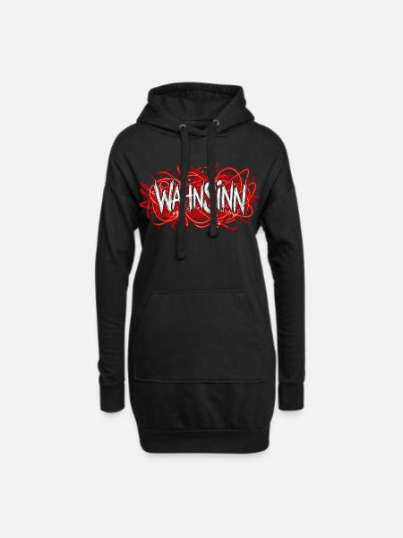Wahnsinn Graffiti Chaos - Hoodie-Kleid - Schwarz