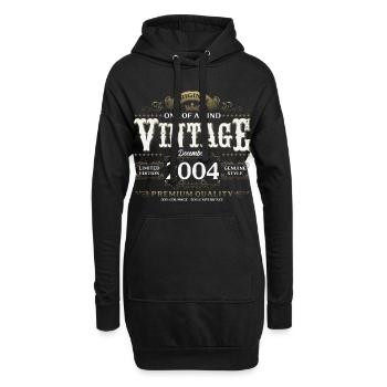 21e anniversaire Millésime Décembre 2004 - Sweat-shirt à capuche long Femme - noir - Devant