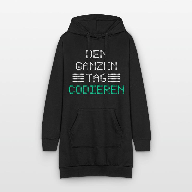 Nerd Computer CODING ALL DAY FUNNY Hoodie Dress