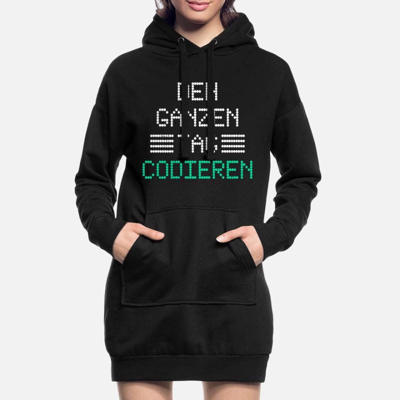 Nerd Computer CODING ALL DAY FUNNY Hoodie Dress
