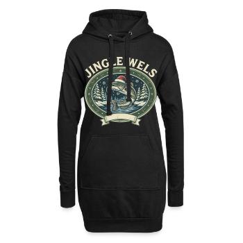 Waller Angeln Weihnachten - Das Lustige Geschenk! - Hoodie-Kleid - Schwarz - Vorne