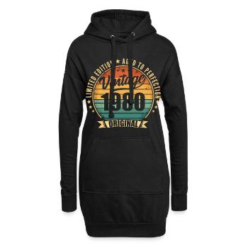 Limitierte Jubiläumsausgabe von 1980 - Hoodie-Kleid - Schwarz - Vorne
