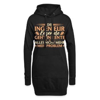 Ingénieur d’adieu à la retraite Légende - Sweat-shirt à capuche long Femme - noir - Devant