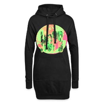 Hope Neon Tie-Dye Circular - Hoodie-Kleid - Schwarz - Vorne