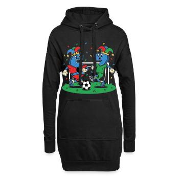 67 Six Seven Kostümkarneval Fußball Italien Meme - Hoodie-Kleid - Schwarz - Vorne