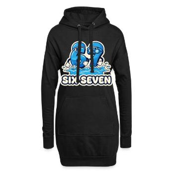 67 Meme Sechs Sieben Schwimmen Lustig Geschenk - Hoodie-Kleid - Schwarz - Vorne