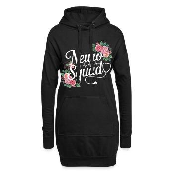 Médecins floraux de l’Escouade Neuro - Sweat-shirt à capuche long Femme - noir - Devant