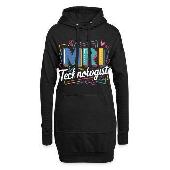 Explosion des couleurs du technologue IRM - Sweat-shirt à capuche long Femme - noir - Devant