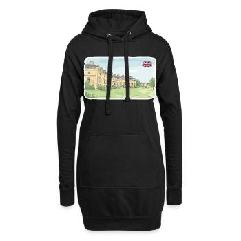 Art architectural géorgien Royal Crescent de Bath City - Sweat-shirt à capuche long Femme - noir - Devant