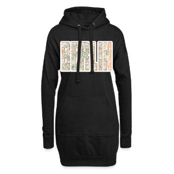 Berlin Stadtplan - Hoodie-Kleid - Schwarz - Vorne