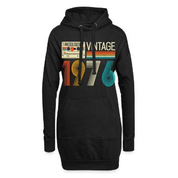 Vintage 1976 Limited Edition, 50. Geburtstagsgeschenke - Hoodie-Kleid - Schwarz - Vorne