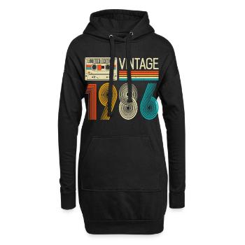Vintage 1986 Limited Edition, 40. Geburtstagsgeschenke - Hoodie-Kleid - Schwarz - Vorne