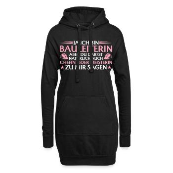 Chef de construction ou maître constructeur - Constructeur - Sweat-shirt à capuche long Femme - noir - Devant