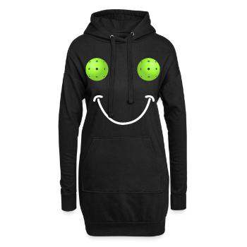 Pickleball Happy Face - Hoodie-Kleid - Schwarz - Vorne
