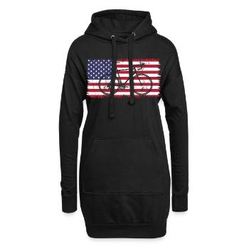 Cycling USA - Sweat-shirt à capuche long Femme - noir - Devant