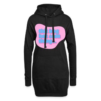 Funny Typography Design – This Bag Has Seen Things - Hoodie-Kleid - Schwarz - Vorne
