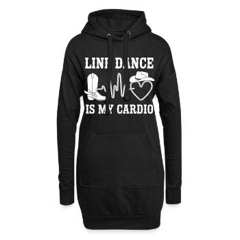 Line Dance Cardio Shirt - Hoodie-Kleid - Schwarz - Vorne