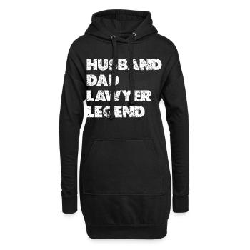 Ehemann Vater Anwalt Legende - Hoodie-Kleid - Schwarz - Vorne