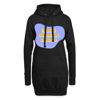 Funny Travel Design–I Packed Trauma and a charger - Hoodie-Kleid - Schwarz - Vorne