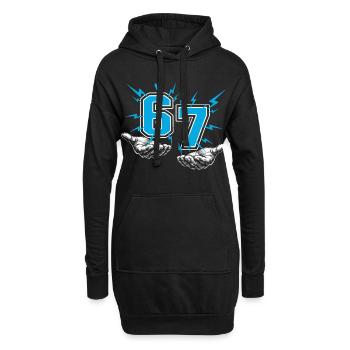67 six seven - Hoodie-Kleid - Schwarz - Vorne